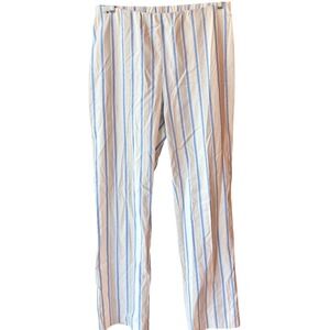 Lisette L Montreal Striped Pull On Pants Womens Size 12 Blue White Stretch